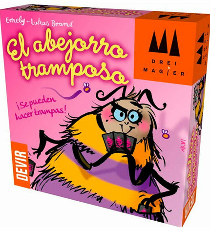 Devir El Abejorro Tramposo kaartspel with colorful cards and game components, ideal for fun family game nights.