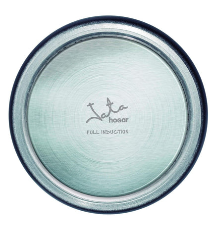 JATA Italiaanse koffiepot CFI6 in zwart aluminium, 1 liter, used for brewing traditional espresso-style coffee.