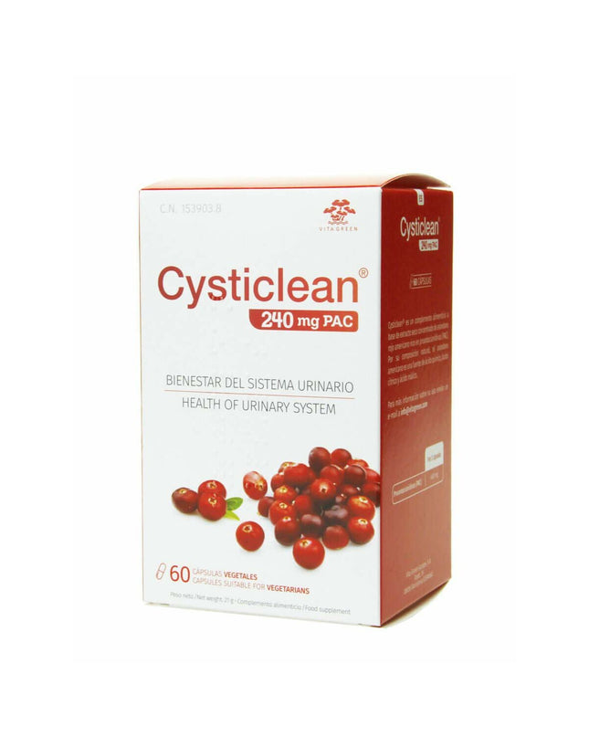 CYSTICLEAN Classic digestive supplement box with 60 capsules, health and personal care vitamin and mineral supplement.