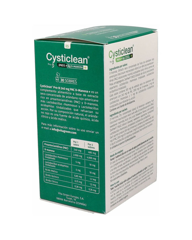 CYSTICLEAN Vitamin C supplement box with 30 tablets for health and personal care, featuring bright orange packaging.
