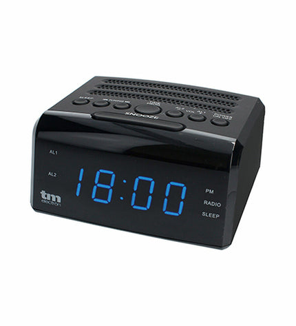 TM Electron LED radio alarm clock with PLL FM radio, 0.5W audio output, electronic audio and hi-fi equipment.