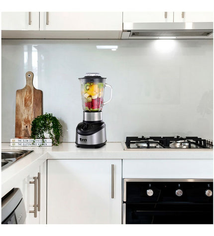 TM Electron 500W kitchen mixer with 1.5L capacity, compact electric appliance for home cooking and baking.