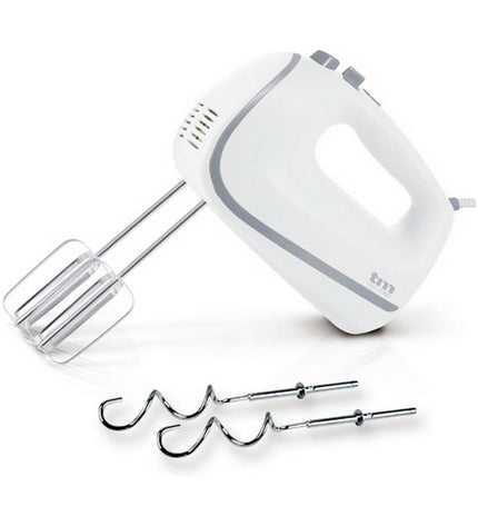 TM Electron Handmixer 450W for kitchen use, compact electric appliance with beaters and controls, ideal for cooking and baking.