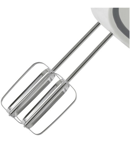 TM Electron Handmixer 450W in black with ergonomic handle and beaters attached, perfect for cooking and baking tasks.