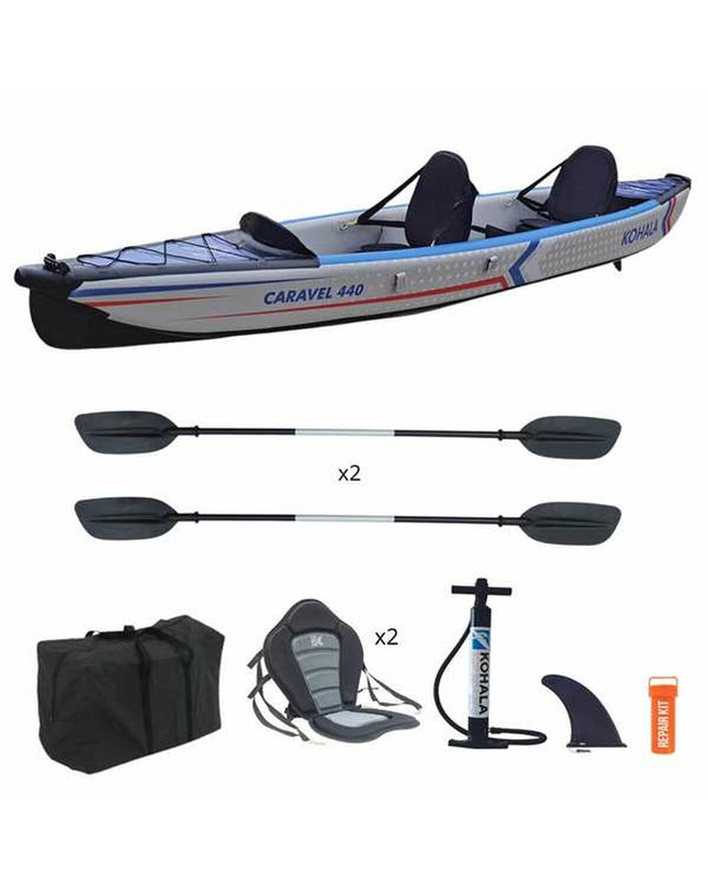 Kohala Kajak Caravel 440 cm for water sports, featuring a sleek, streamlined design suitable for outdoor paddling adventures.