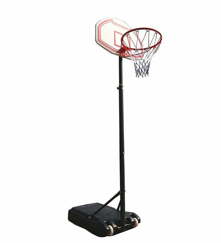 BigBuy Fun basketball hoop for outdoor play, adjustable height from 1.62 to 2.10 meters, suitable for sports and games.