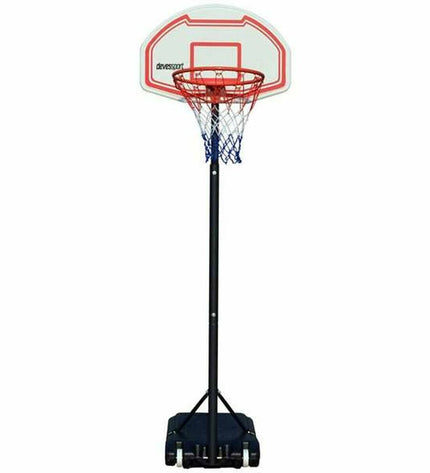BigBuy Fun basketball hoop for outdoor play, adjustable height from 1.62 to 2.10 meters, with a sturdy backboard and net.