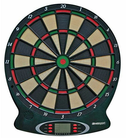 BigBuy Fun electronic dartboard, sport and outdoor dart game, 37.8 x 43 cm with numbered segments and digital display