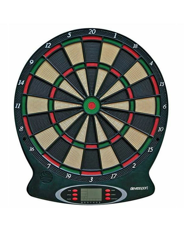 BigBuy Fun electronic dartboard, sport and outdoor dart game, 37.8 x 43 cm with numbered segments and digital display