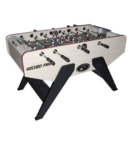 BigBuy Fun Tafelvoetbal Bistro-Pro houten MDF spelletje, formaat 141x74x86 cm, voor speelplezier met familie en vrienden.