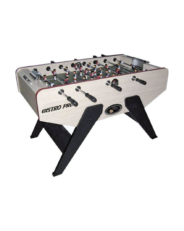 BigBuy Fun Tafelvoetbal Bistro-Pro houten MDF spelletje, formaat 141x74x86 cm, voor speelplezier met familie en vrienden.