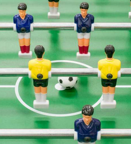 Kids' tabletop foosball game by BigBuy Fun, Maracaná wooden MDF soccer table with colorful player figures and scoring rods.
