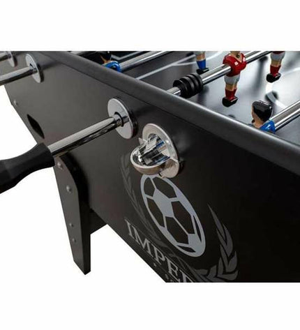 BigBuy Fun Tafelvoetbal Imperial Deluxe, 142x74x87.5cm, featuring detailed football game table with players and scoring system.