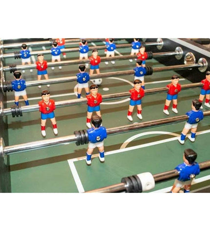 BigBuy Fun Tafelvoetbal Diamond game with dimensions 147x80x88 cm, featuring a detailed playing field and goal areas.