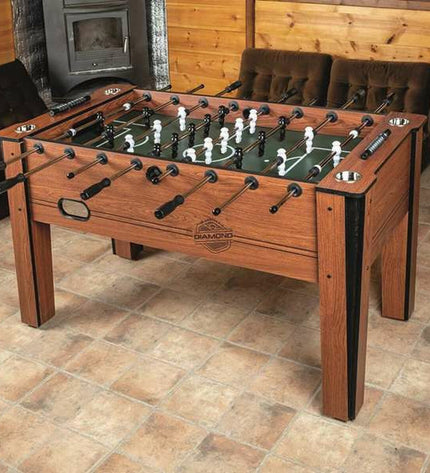 BigBuy Fun Tafelvoetbal Diamond game in black with silver accents, measuring 147 x 80 x 88 cm, suitable for indoor play.