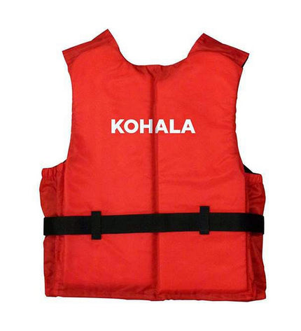 Bright orange Kohala Life Jacket by BigBuy Fun, designed for watersport safety and outdoor activities, shown on a mannequin.
