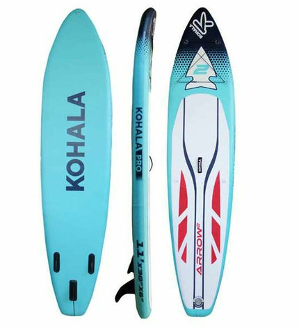 Blue inflatable SUP board with accessories, Kohala Arrow 2, for watersport and outdoor activities, branded BigBuy Fun.