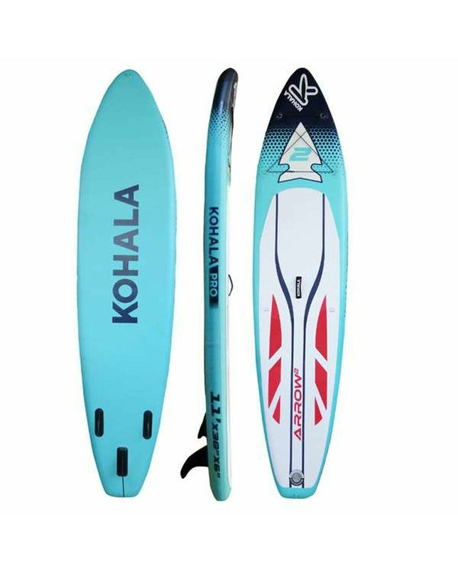 Blue inflatable SUP board with accessories, Kohala Arrow 2, for watersport and outdoor activities, branded BigBuy Fun.
