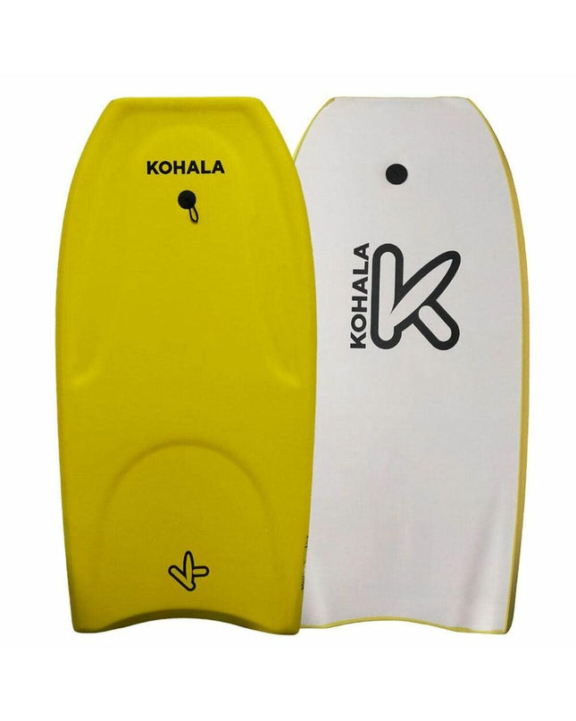 BigBuy Fun Kohala 42-inch yellow bodyboard for watersports, with dimensions 107x53.5x5.5 cm, suitable for outdoor water activities.