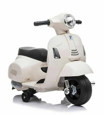 Mini Vespa toy motorcycle from BigBuy Fun, detailed plastic ride-on vehicle for children, resembling a miniature Vespa scooter.