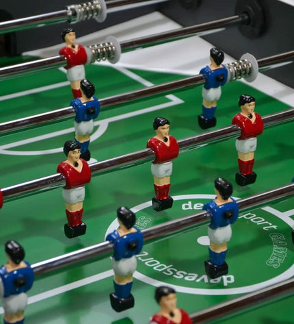BigBuy Fun Hércules PRO foosball table, 142x76x92 cm, sturdy gaming toy with detailed playing field and player figures.
