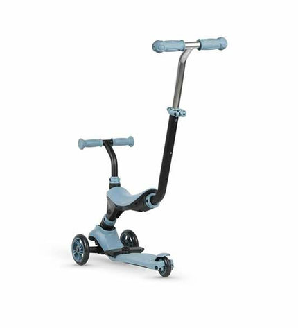 Qplay Step Qplay Sema 5-in-1 blue sport and outdoor mobility device with urban mobility features, shown in the image.