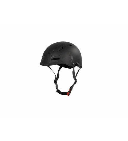 Black Qplay Kinderhelm for kids, sport and outdoor cycling helmet in 52-58 cm size with ventilation and adjustable straps.