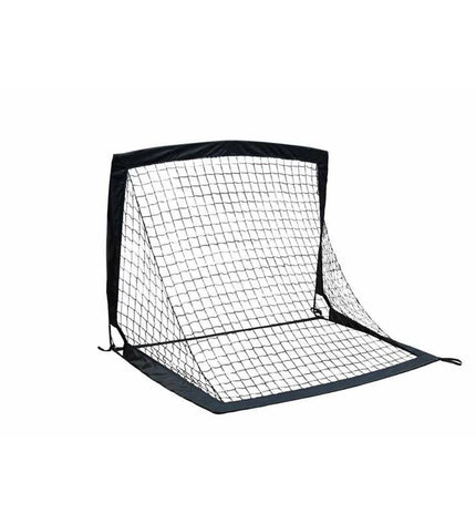Black Devessport soccer goal measuring 120x90x90 cm, ideal for outdoor football practice and matches.
