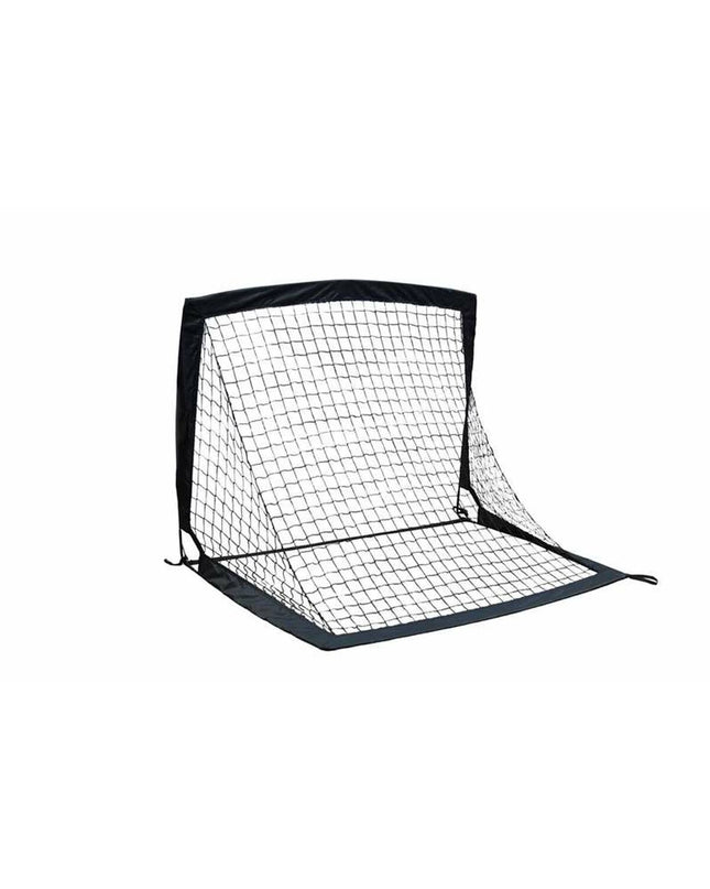 Black Devessport soccer goal measuring 120x90x90 cm, ideal for outdoor football practice and matches.
