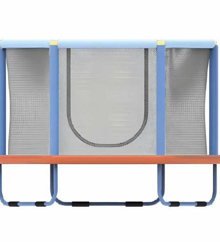 Ociotrends Kindertrampoline with safety net, 140x110 cm, suitable for outdoor fitness and kids' exercise activities.