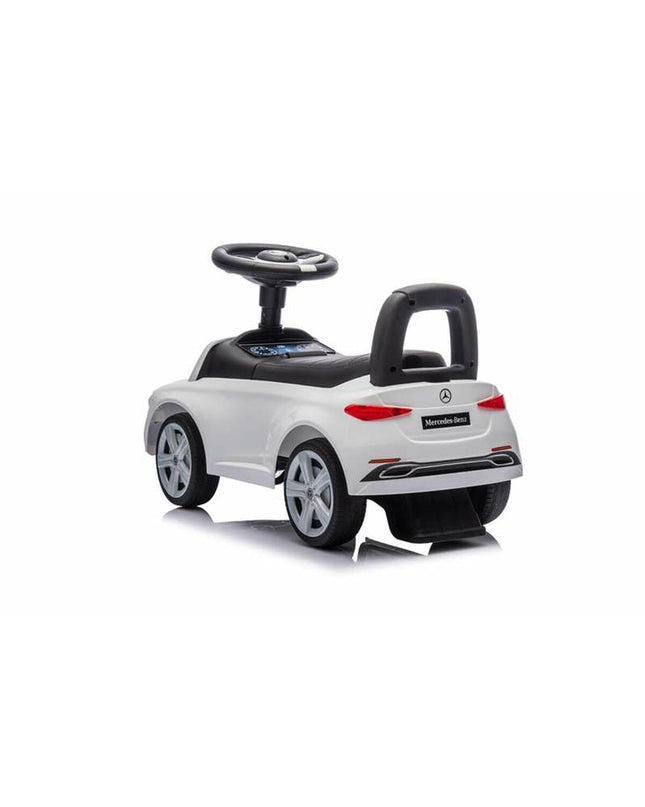 Ociotrends Mercedes Benz white toy tricycle for children, suitable for outdoor play and sports, detailed view of the toy.