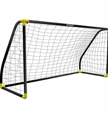 Black foldable football goal by Ociotrends, 180x91x120 cm, suitable for outdoor sports and soccer practice.