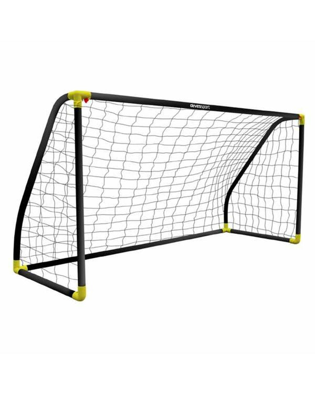 Black foldable football goal by Ociotrends, 180x91x120 cm, suitable for outdoor sports and soccer practice.