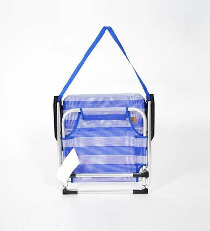 Blue Ociotrends Strandstoel for outdoor and camping, 40x55x70 cm, lightweight and portable for outdoor relaxation.