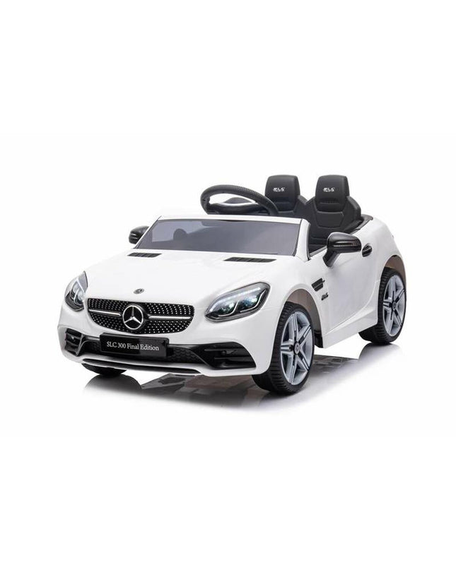 White Ociotrends Mercedes Benz electric toy car for children, designed for outdoor play and fun.