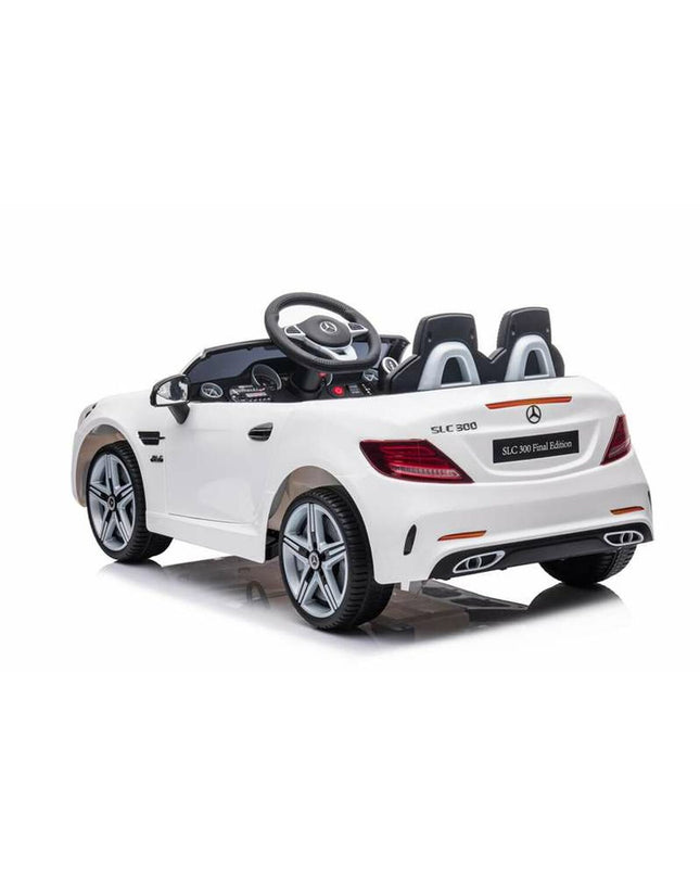 Ociotrends Mercedes Benz white electric toy car for kids, designed for outdoor play and sports activities.