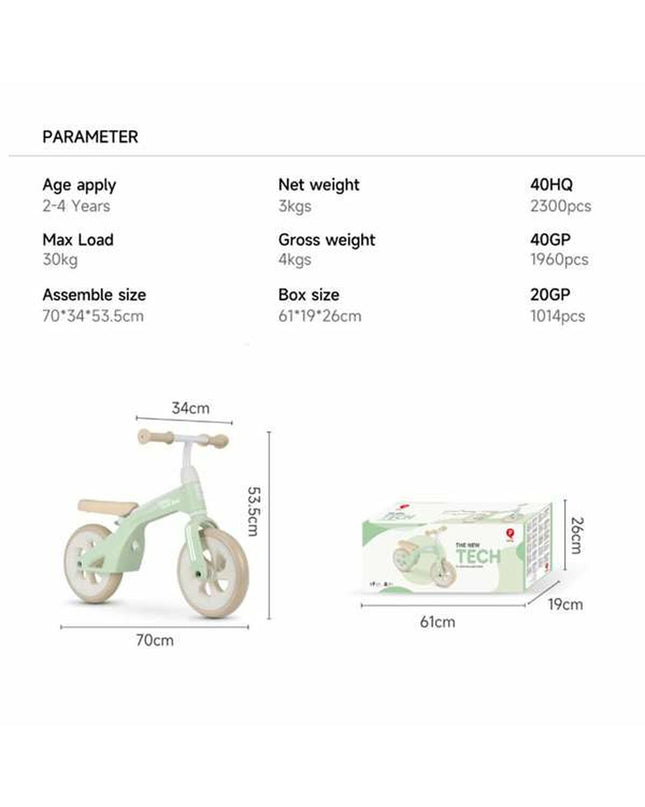 Ociotrends Mingt 10-inch children's bicycle with colorful frame and training wheels, designed for young kids' outdoor play.
