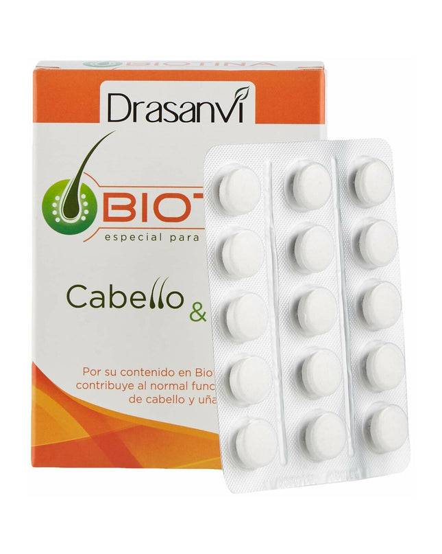 Drasanvi Biotine dietary supplement box with 45 capsules, health and personal care vitamin and mineral product.