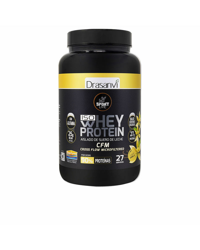 Vanille Whey Protein powder by Drasanvi in 800g package, high protein supplement for health and nutrition.