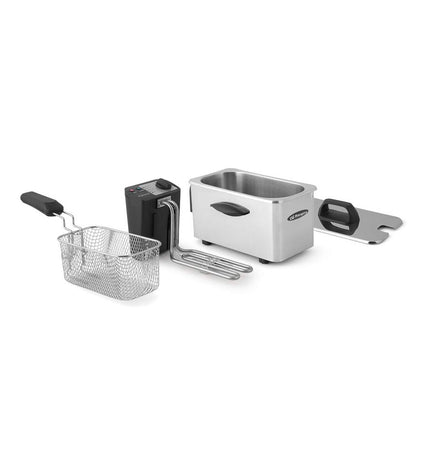 Orbegozo FDR35 stainless steel deep fryer with 3.5L capacity and 2000W power, suitable for home cooking and frying tasks.