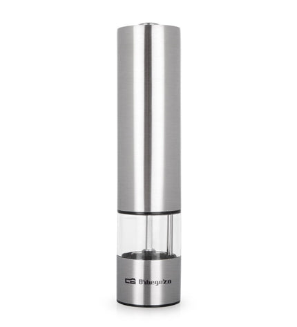 Black Orbegozo PM3550 electric coffee grinder with transparent lid, suitable for home kitchen use.