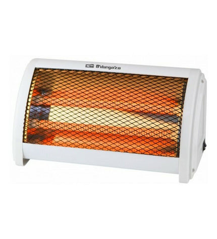 Orbegozo BP3200 electric heater in white, 1000W, portable space heater for home use, showing front view with controls.