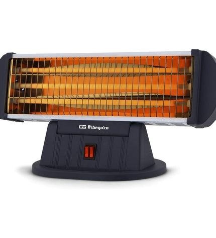 Orbegozo BP 0204 black portable heater with 1200W power, suitable for home heating and cooling, shown in the image.