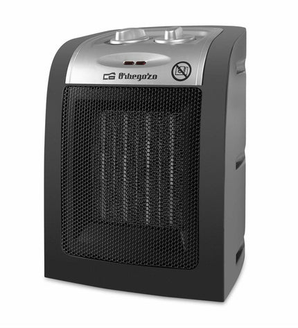 Black Orbegozo 16689 O portable heater for home and kitchen, compact design with adjustable temperature controls.