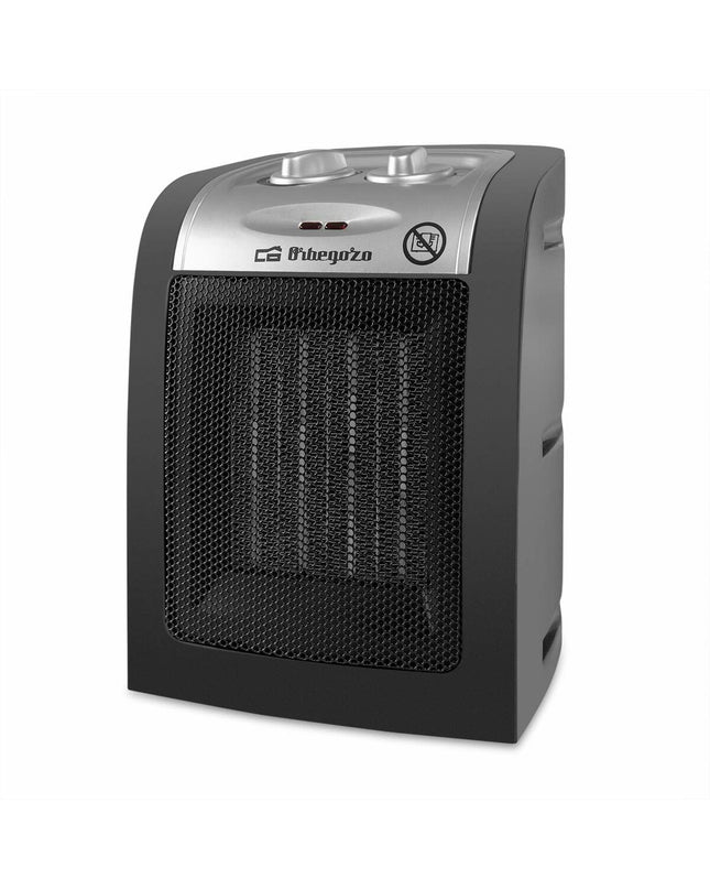 Black Orbegozo 16689 O portable heater for home and kitchen, compact design with adjustable temperature controls.