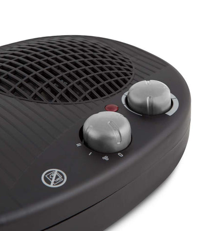 Black Orbegozo 16844 2000W portable heater for home and kitchen use, showing the compact heating device.
