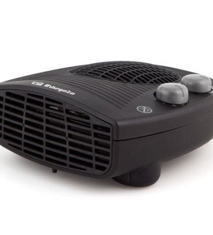 Orbegozo 16844 2000W black portable heater, compact home heating appliance with adjustable settings and easy-to-use controls.