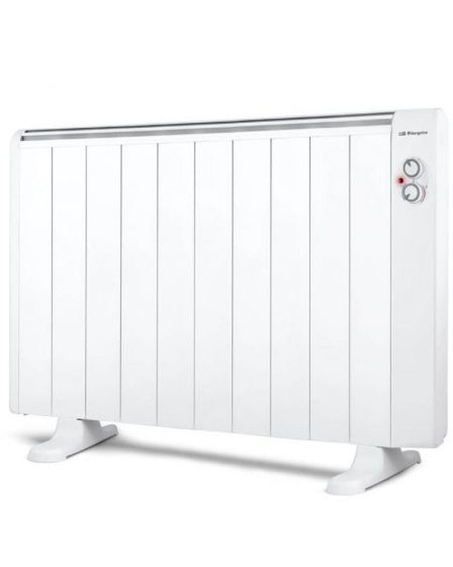 Orbegozo RRM 1810 digital heater for 10 rooms, black portable heating appliance with 1800W power and digital controls.
