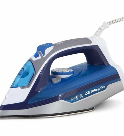 Orbegozo 16907 steam iron with 2000W power, shown with handle, water tank, and soleplate for household ironing tasks.
