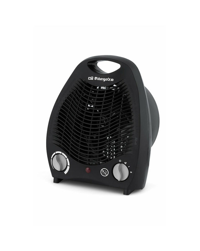Black Orbegozo 17065 2000W heating and portable air conditioning unit for home use.